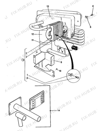 Взрыв-схема холодильника Electrolux RM216-84 - Схема узла Cooling system 017